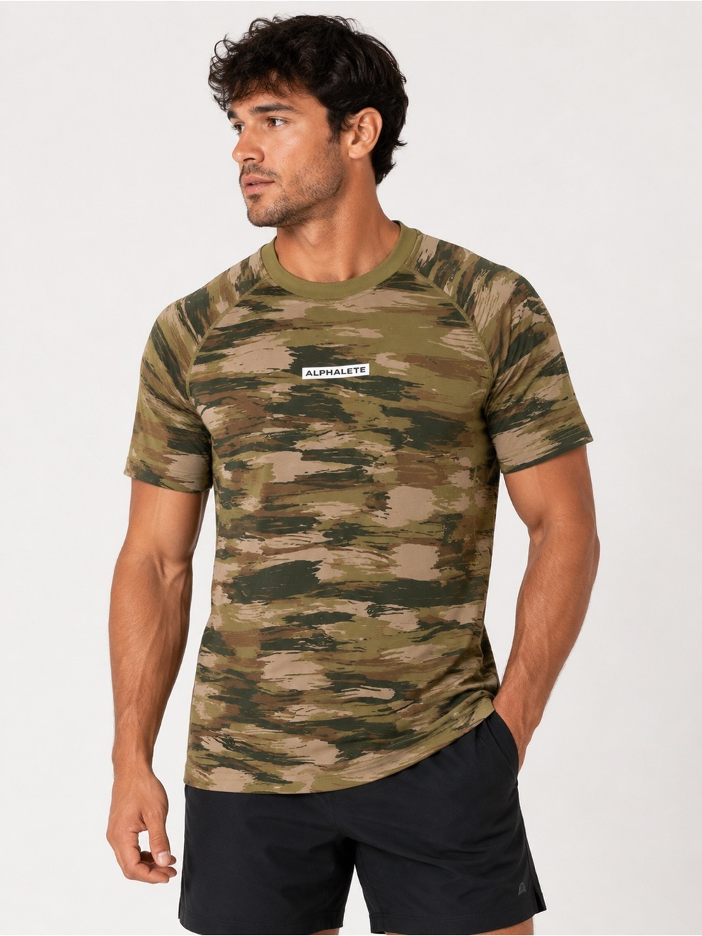 Alphalete Men’s Camo Performance Athletic Short Sleeve Size M (estimated)